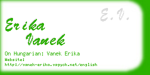 erika vanek business card